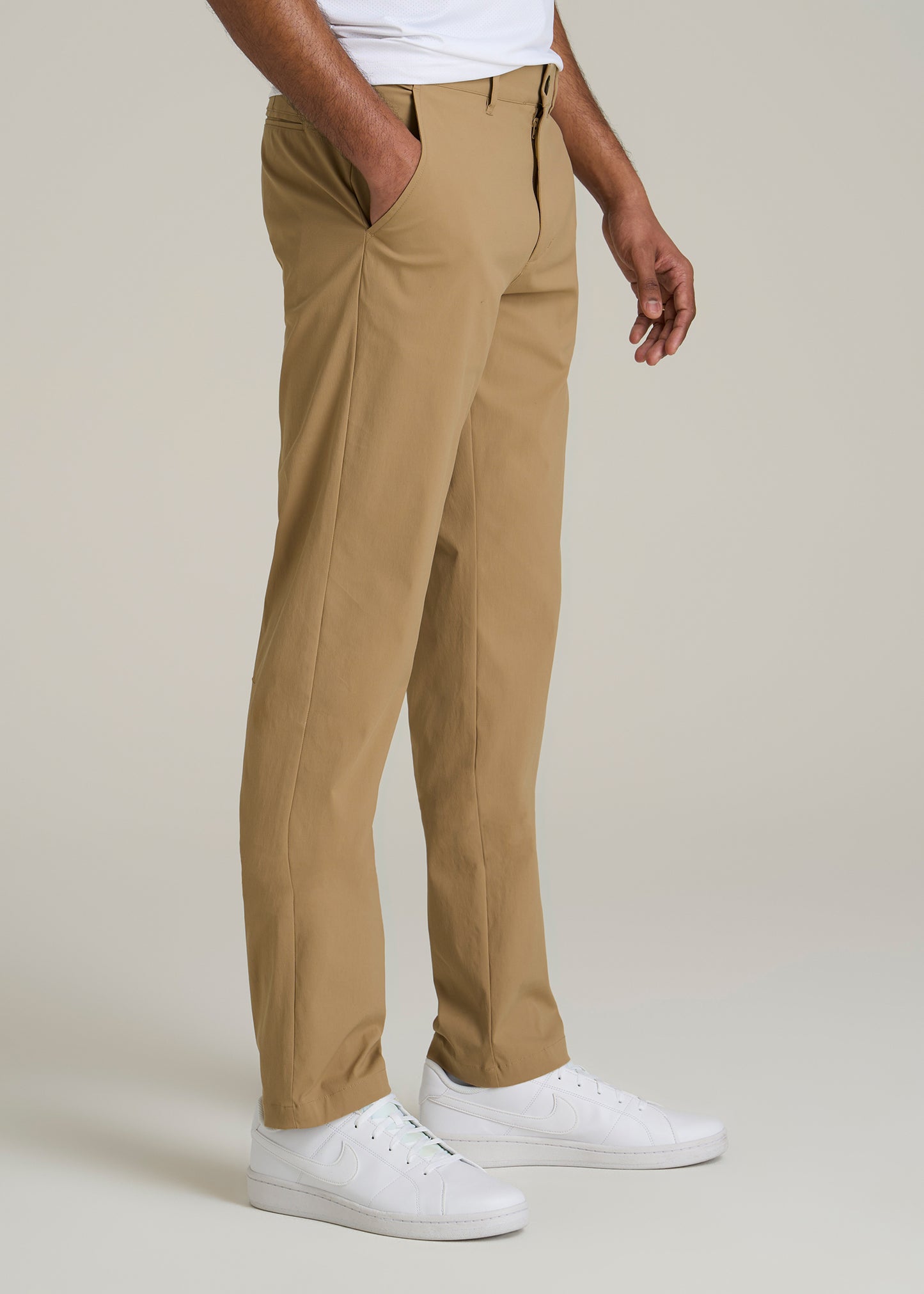 TAPERED FIT Traveler Chino Pants for Tall Men in Tannin