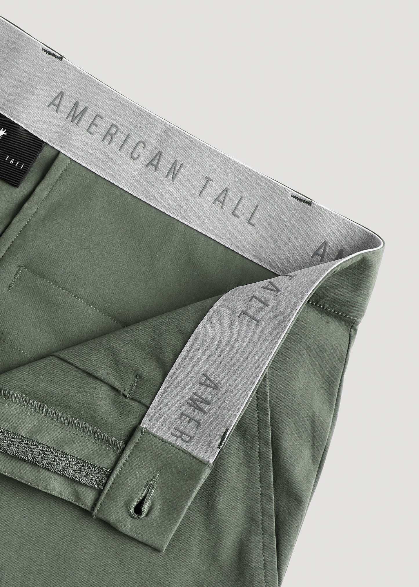 TAPERED FIT Traveler Chino Pants for Tall Men in Wreath Green