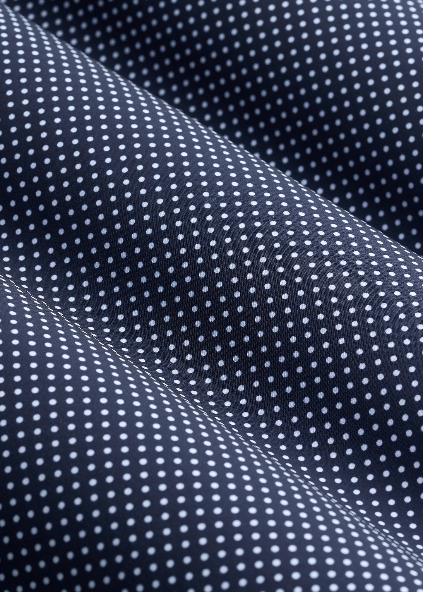 Traveler Stretch Dress Shirt for Tall Men in Navy Polka Dot