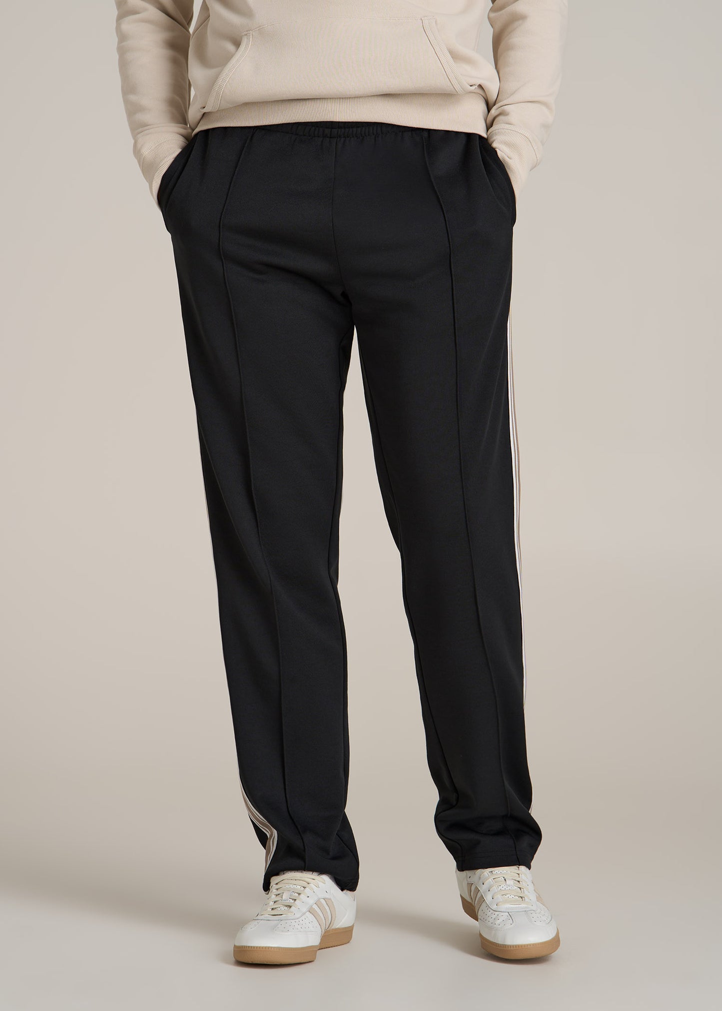 Tricot Track Pants for Tall Men in Black