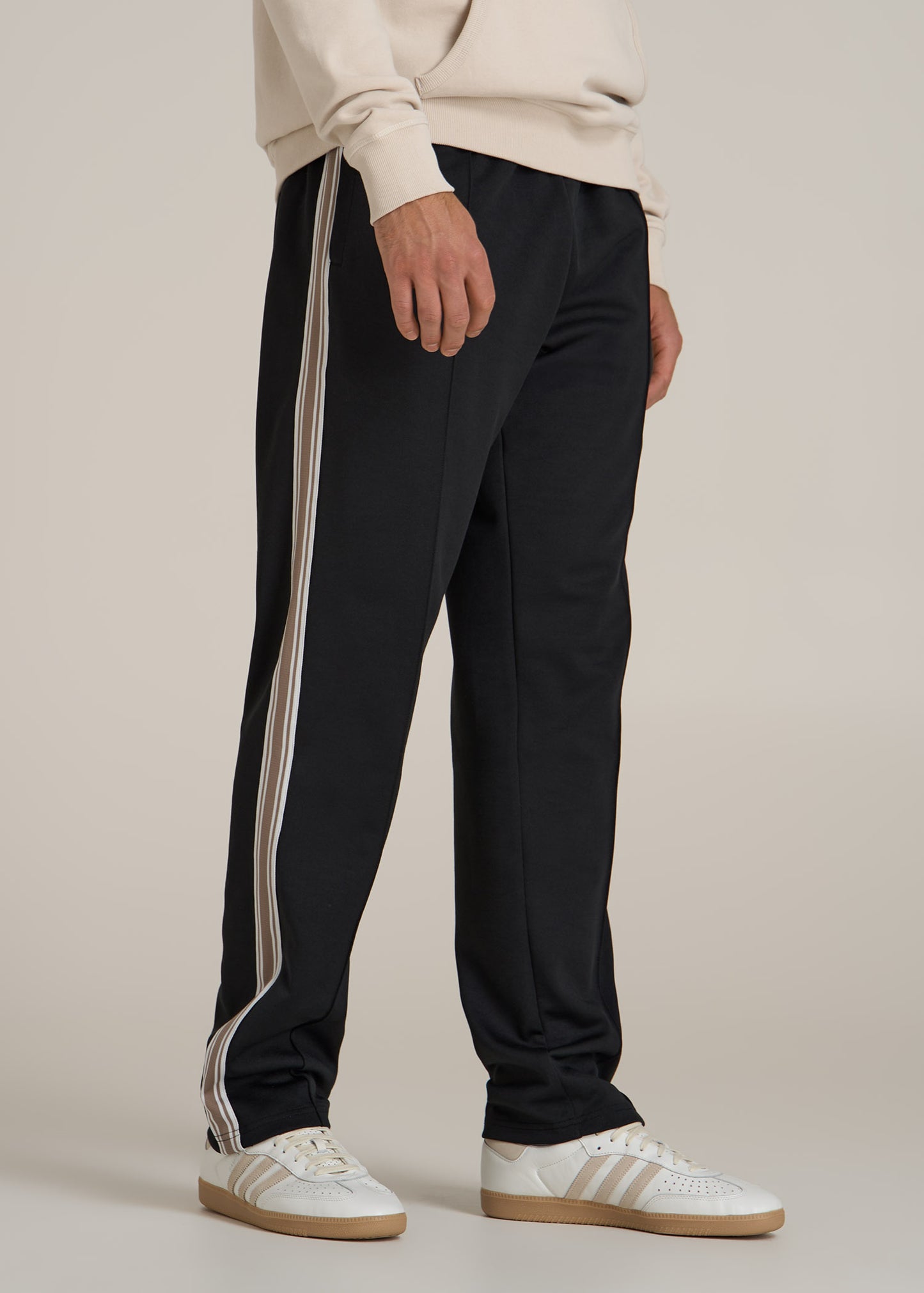 Tricot Track Pants for Tall Men in Black