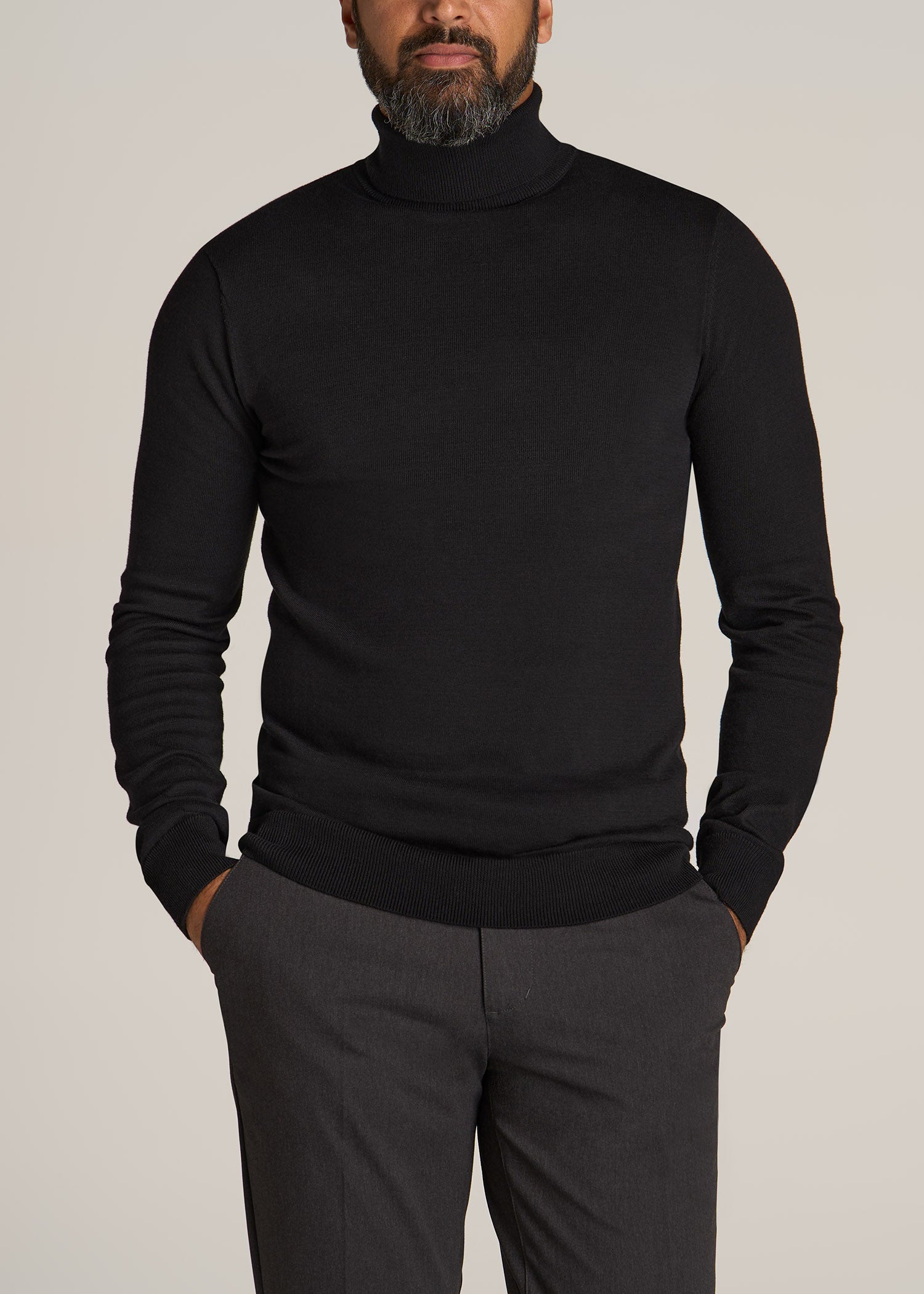 American-Tall-Men-Turtleneck-Black-front