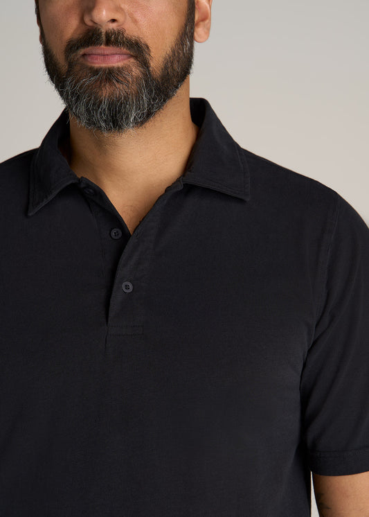     American-Tall-Men-Ultra-Soft-Short-Sleeve-Cotton-Polo-Vintage-Black-detail