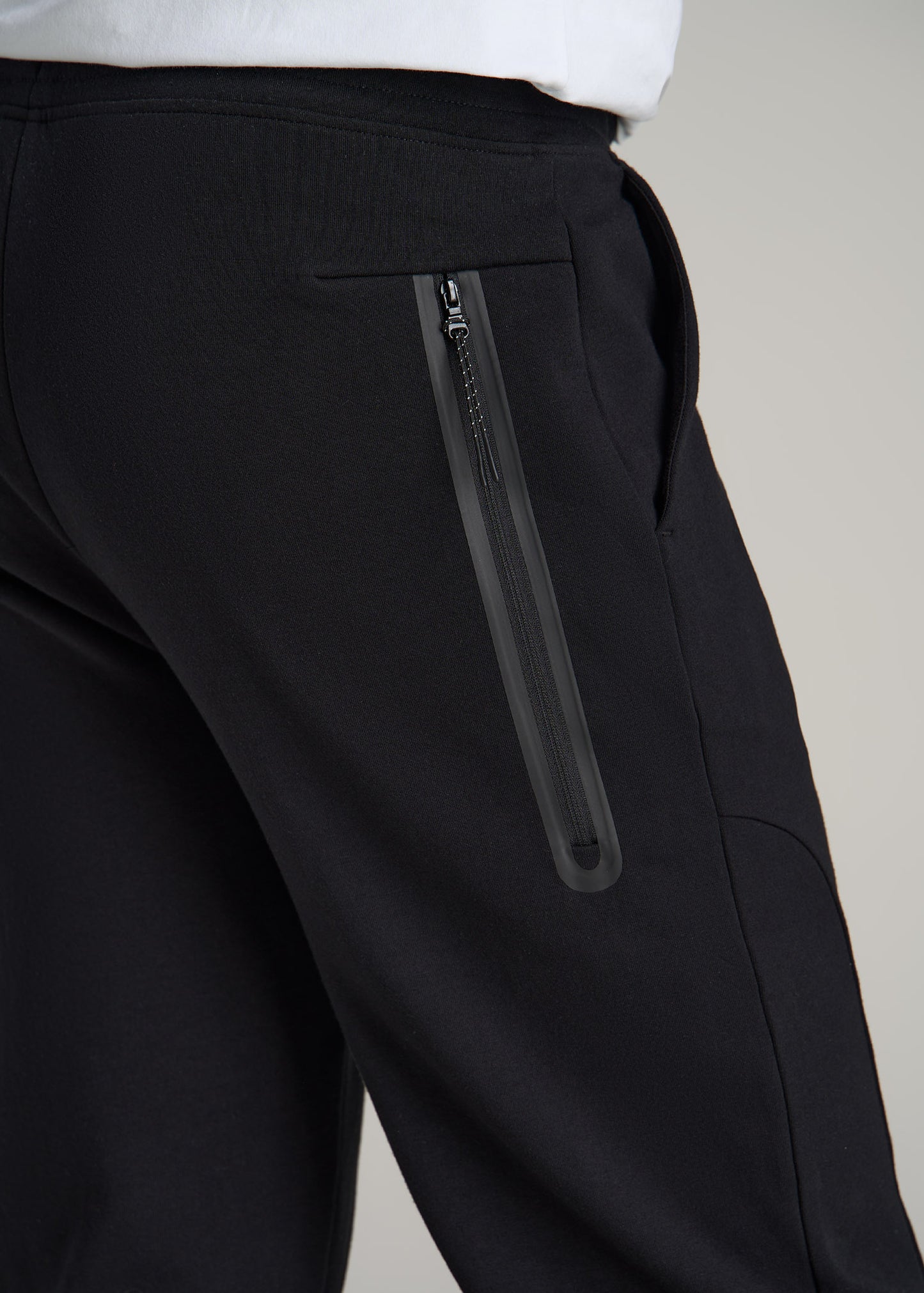 Tall Men's Utility Fleece Joggers in Black