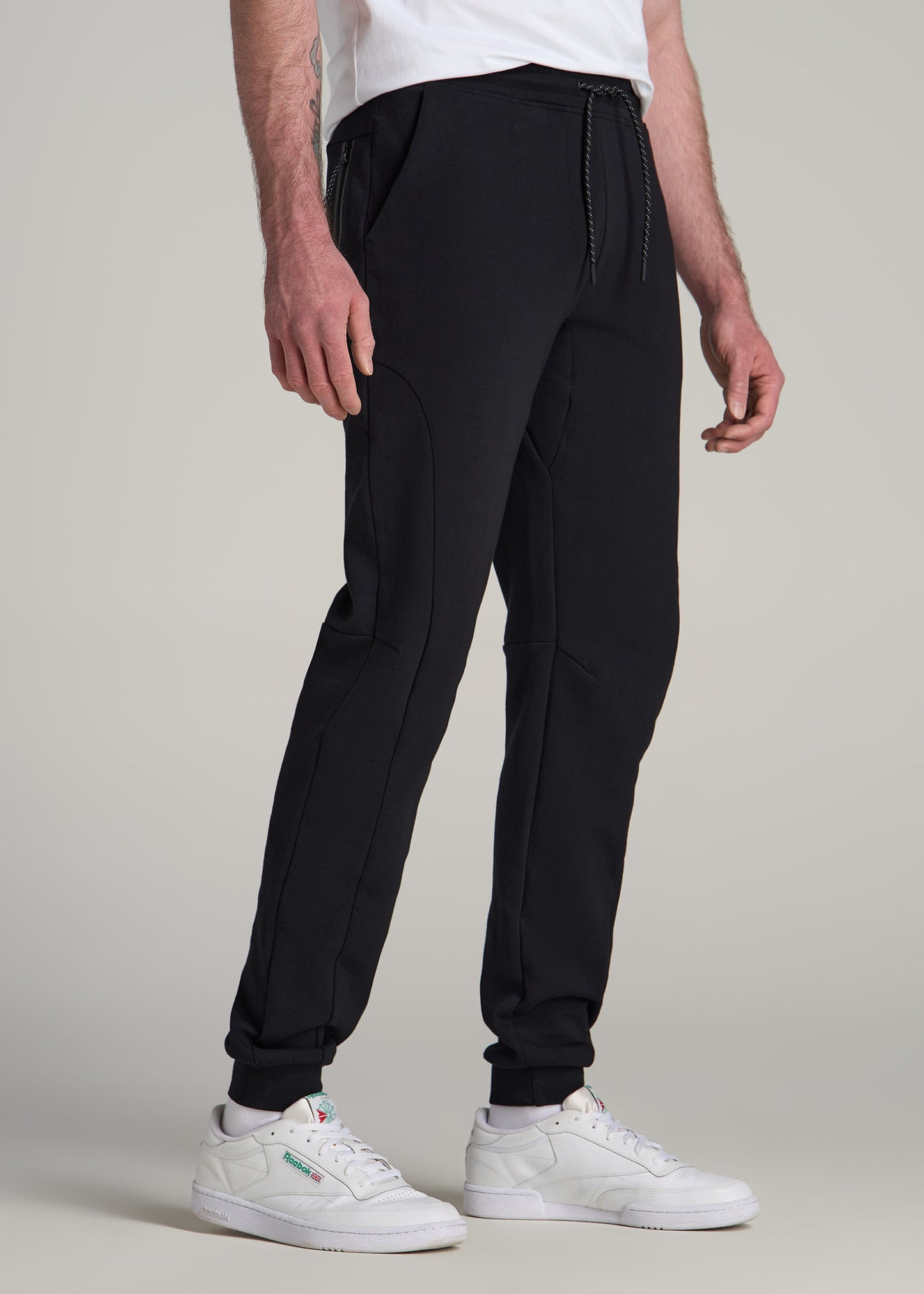 Tall Men's Utility Fleece Joggers in Black