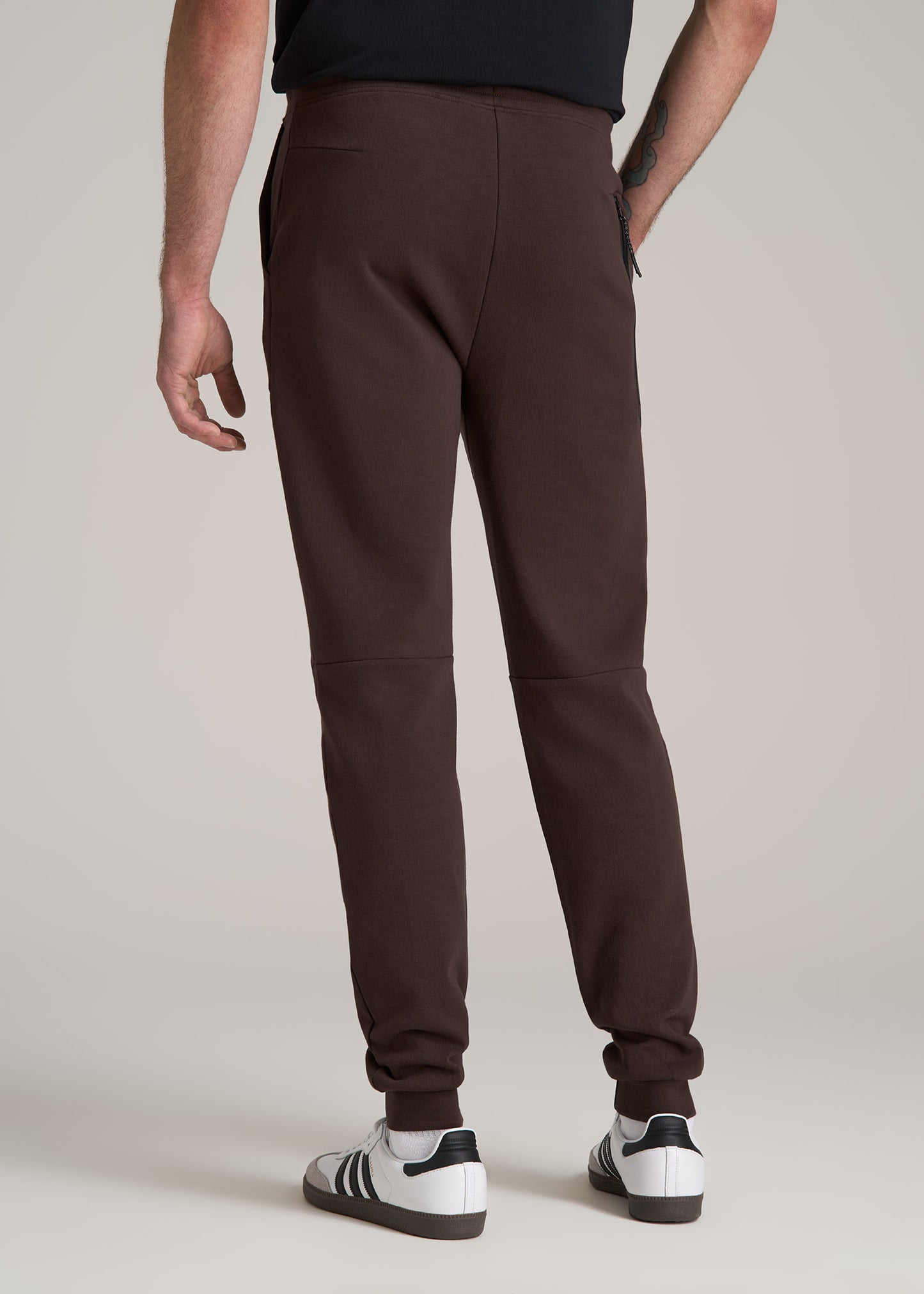 Tall Men's Utility Fleece Joggers in Espresso