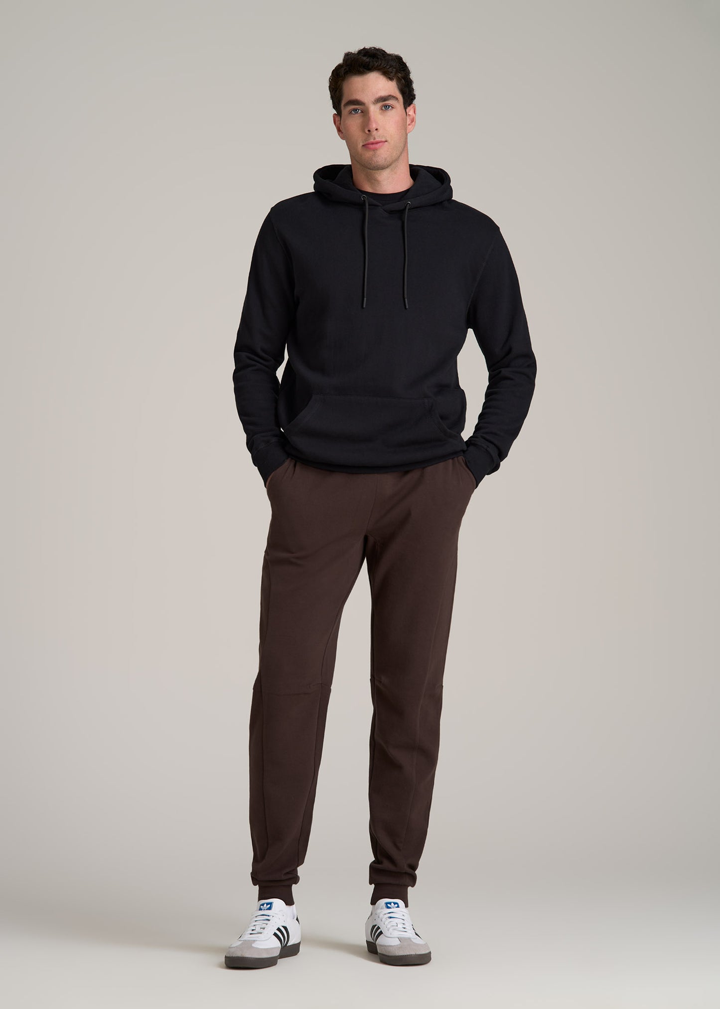 Tall Men's Utility Fleece Joggers in Espresso