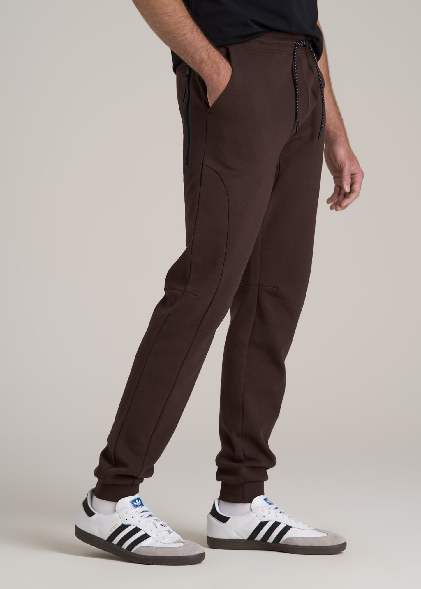 Tall Men's Utility Fleece Joggers in Espresso