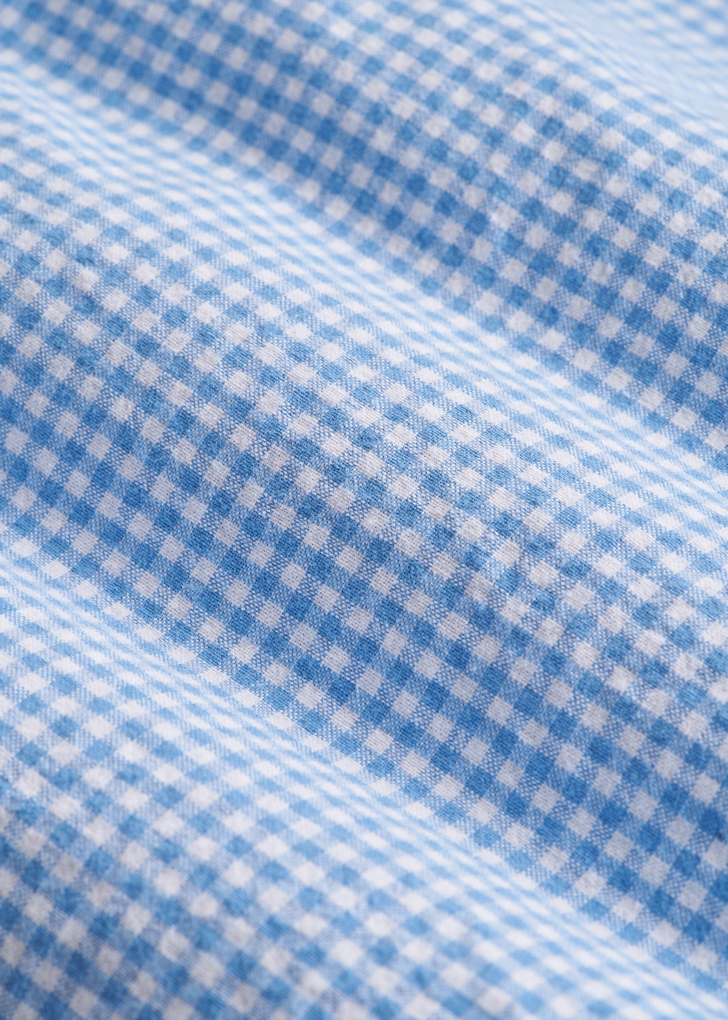 Washed Oxford Shirt for Tall Men in Light Blue Gingham