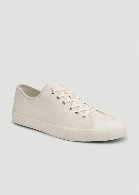 Vulcanized Sneaker for Tall Men in Ecru