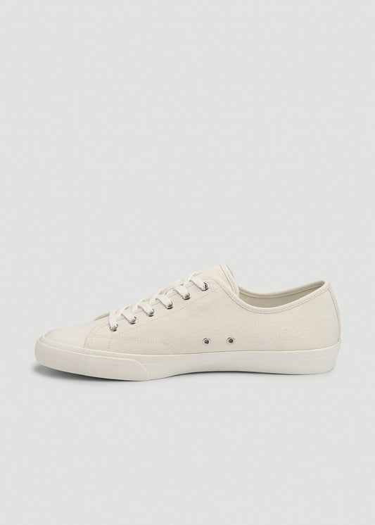 Vulcanized Sneaker for Tall Men in Ecru