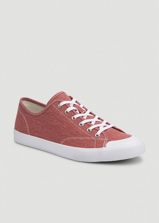 Vulcanized Sneaker for Tall Men in Light Red