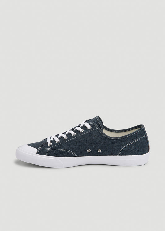 Vulcanized Sneaker for Tall Men in Navy Blue