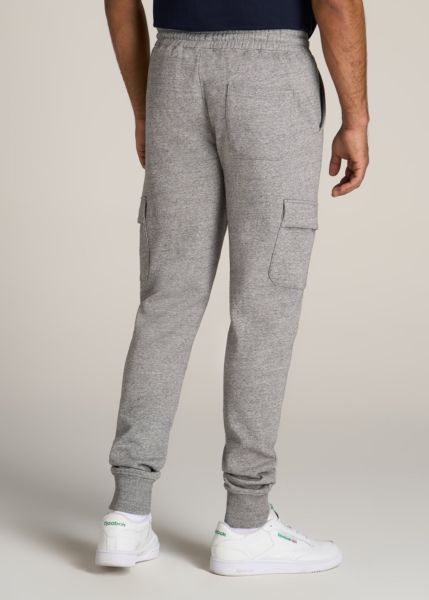 American-Tall-Men-Wearever-Fleece-Cargo-Jogger-Heather-Grey-back