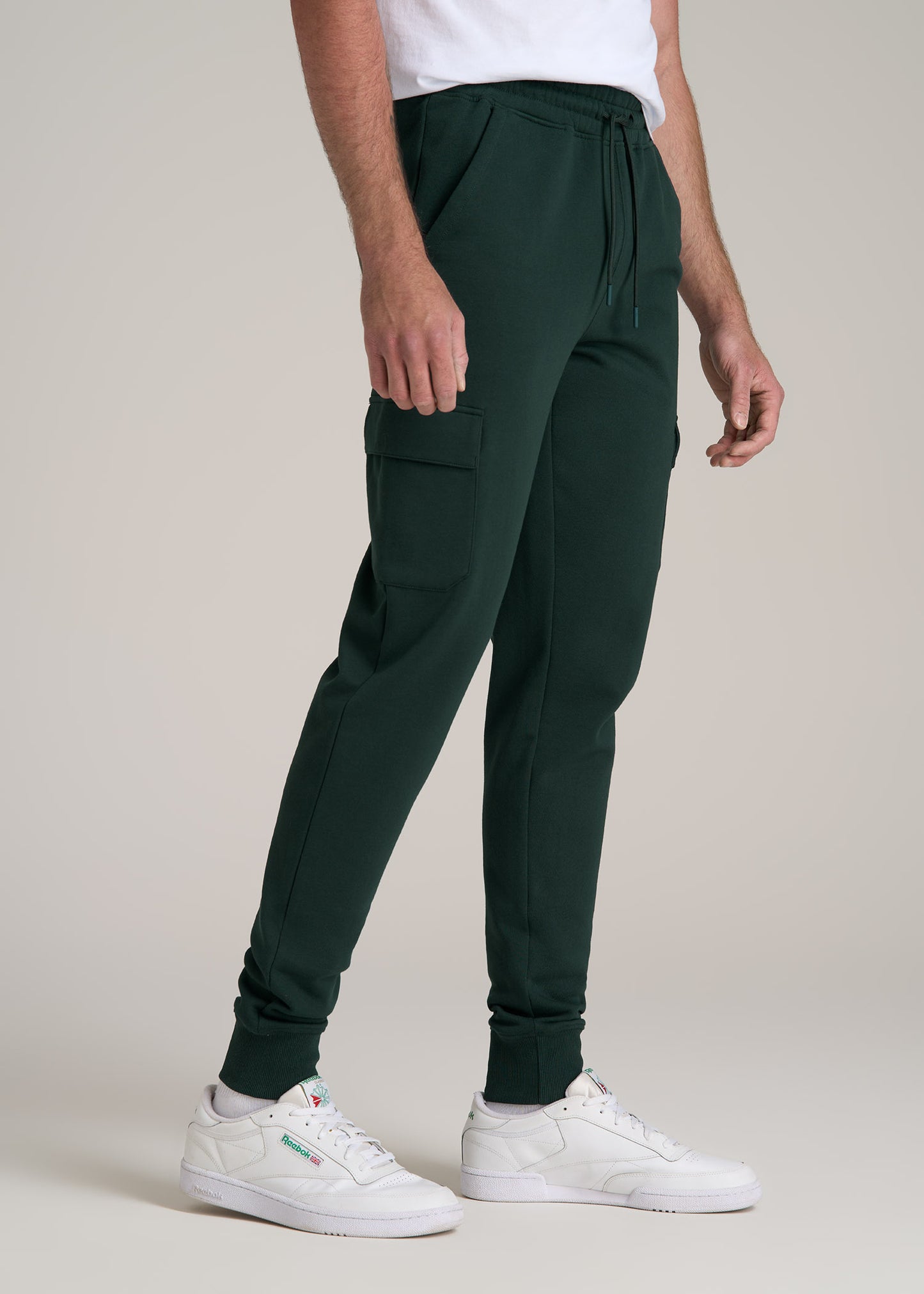 Wearever Fleece Cargo Jogger For Tall Men in Rain Forest