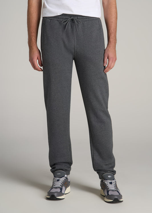 Wearever Fleece Elastic-Bottom Sweatpants for Tall Men in Charcoal Mix