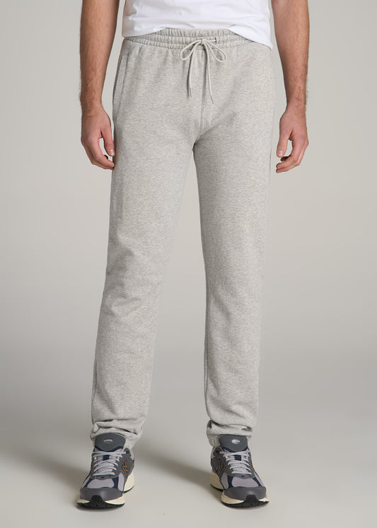 Wearever Fleece Elastic-Bottom Sweatpants for Tall Men in Grey Mix