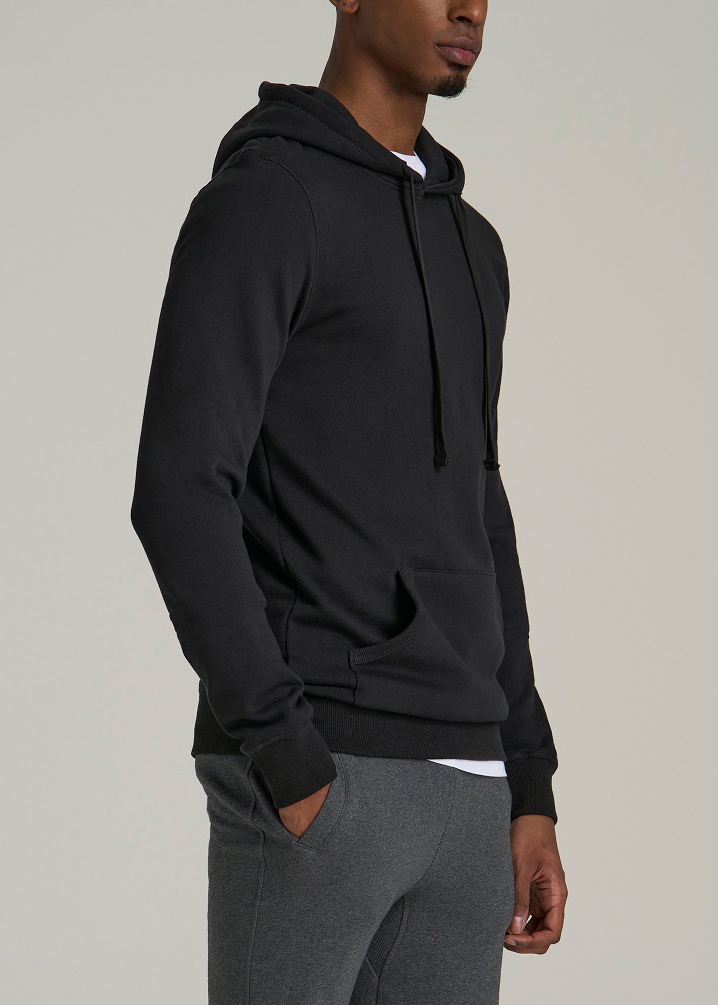 Wearever 2.0 Fleece Hoodie for Tall Men in Black