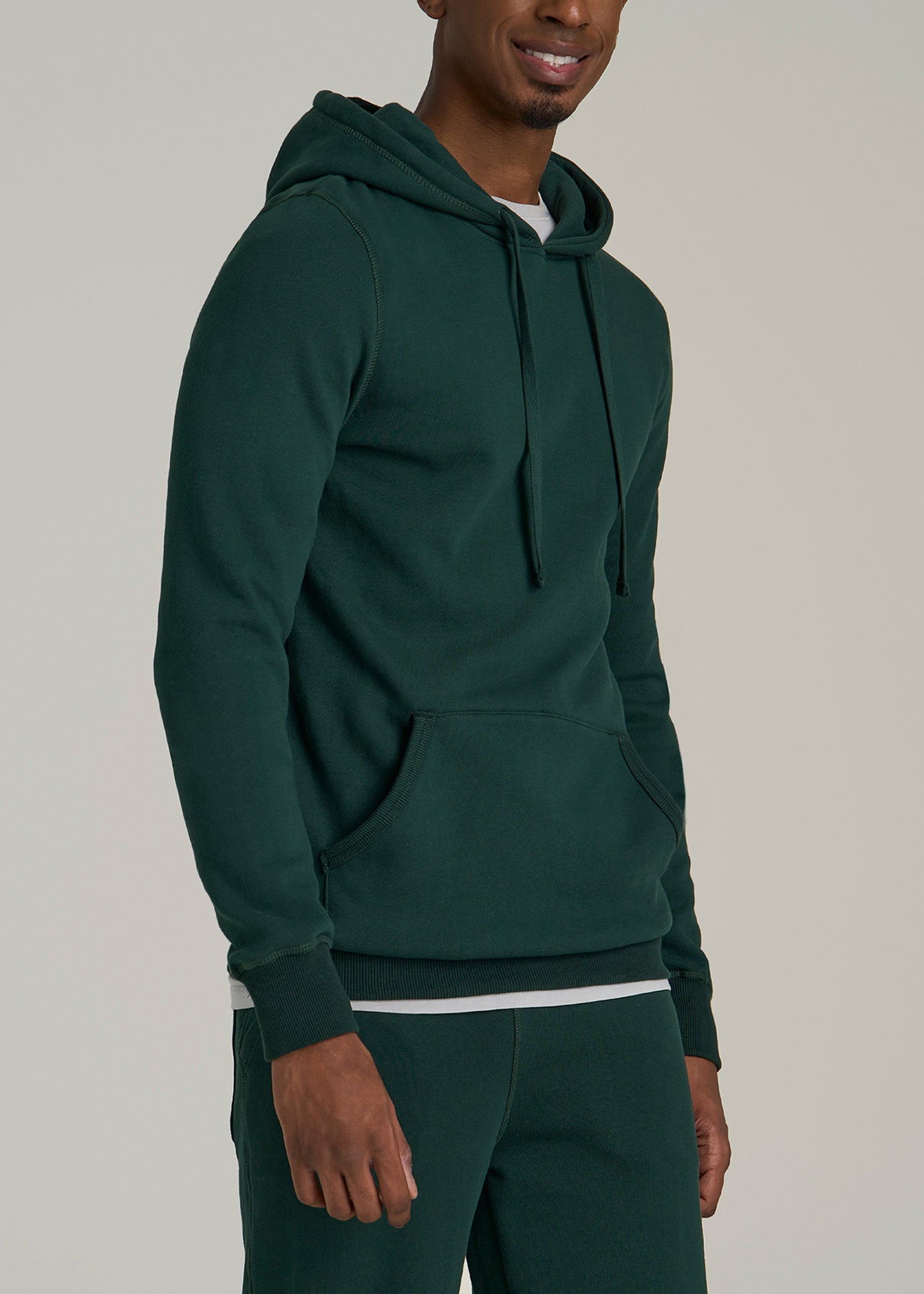 Wearever 2.0 Fleece Hoodie for Tall Men in Rain Forest