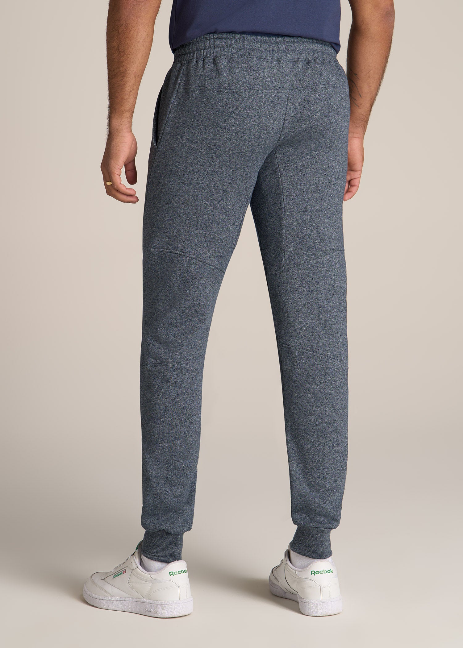 American-Tall-Men-Wearever-Fleece-Joggers-Navy-Mix-back