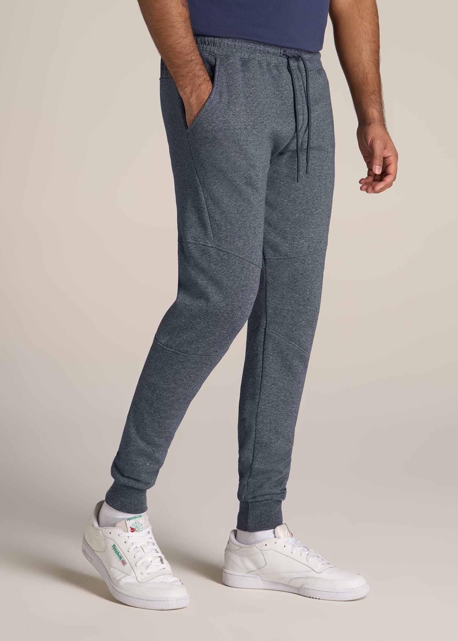 American-Tall-Men-Wearever-Fleece-Joggers-Navy-Mix-side