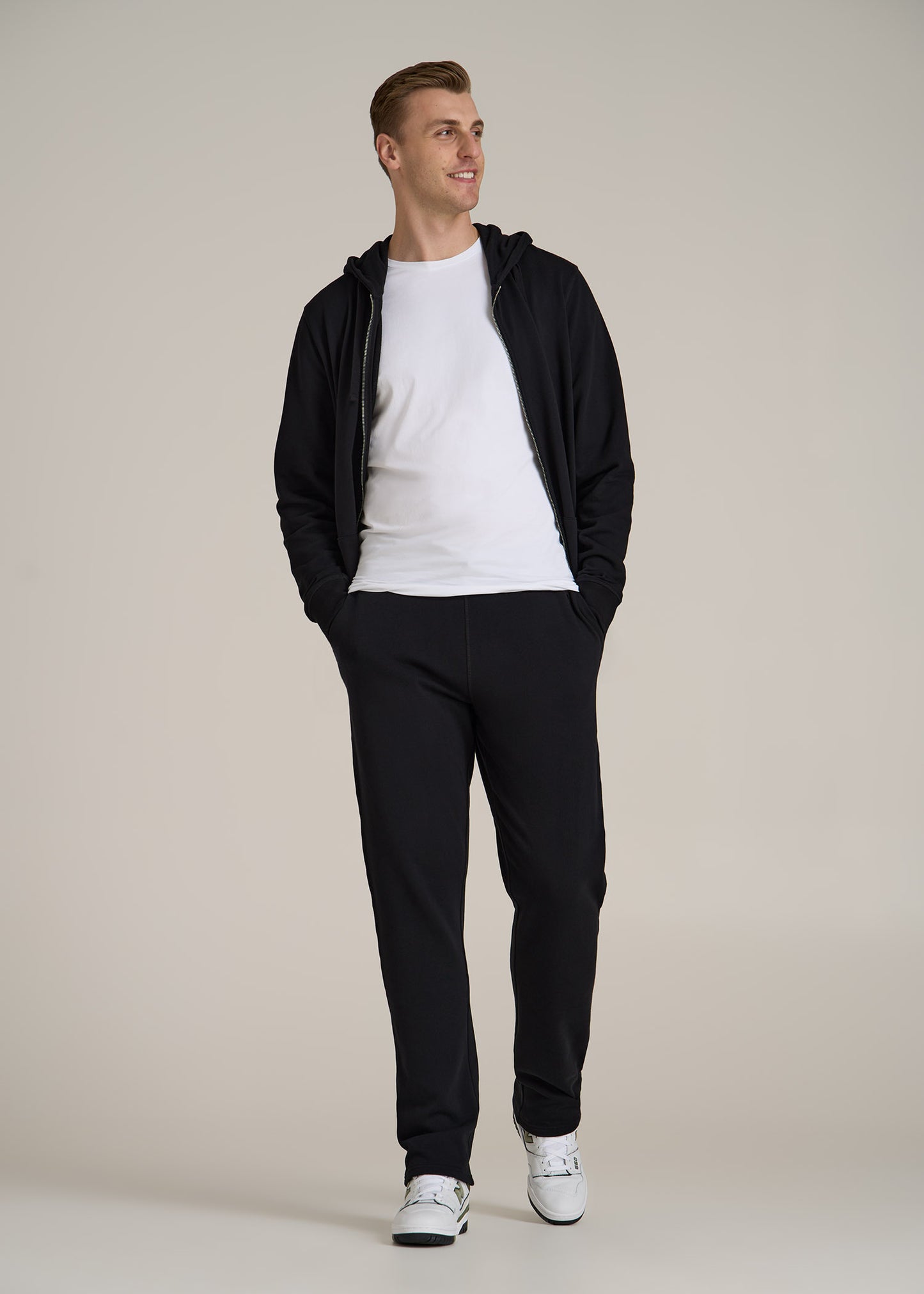 Wearever 2.0 Fleece Straight Leg Sweatpants for Tall Men in Black