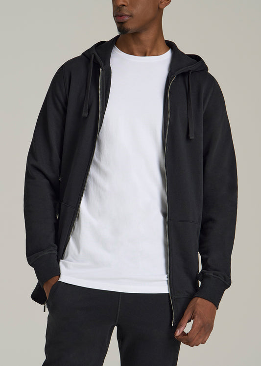 Wearever 2.0 French Terry Full-Zip Hoodie for Tall Men in Black