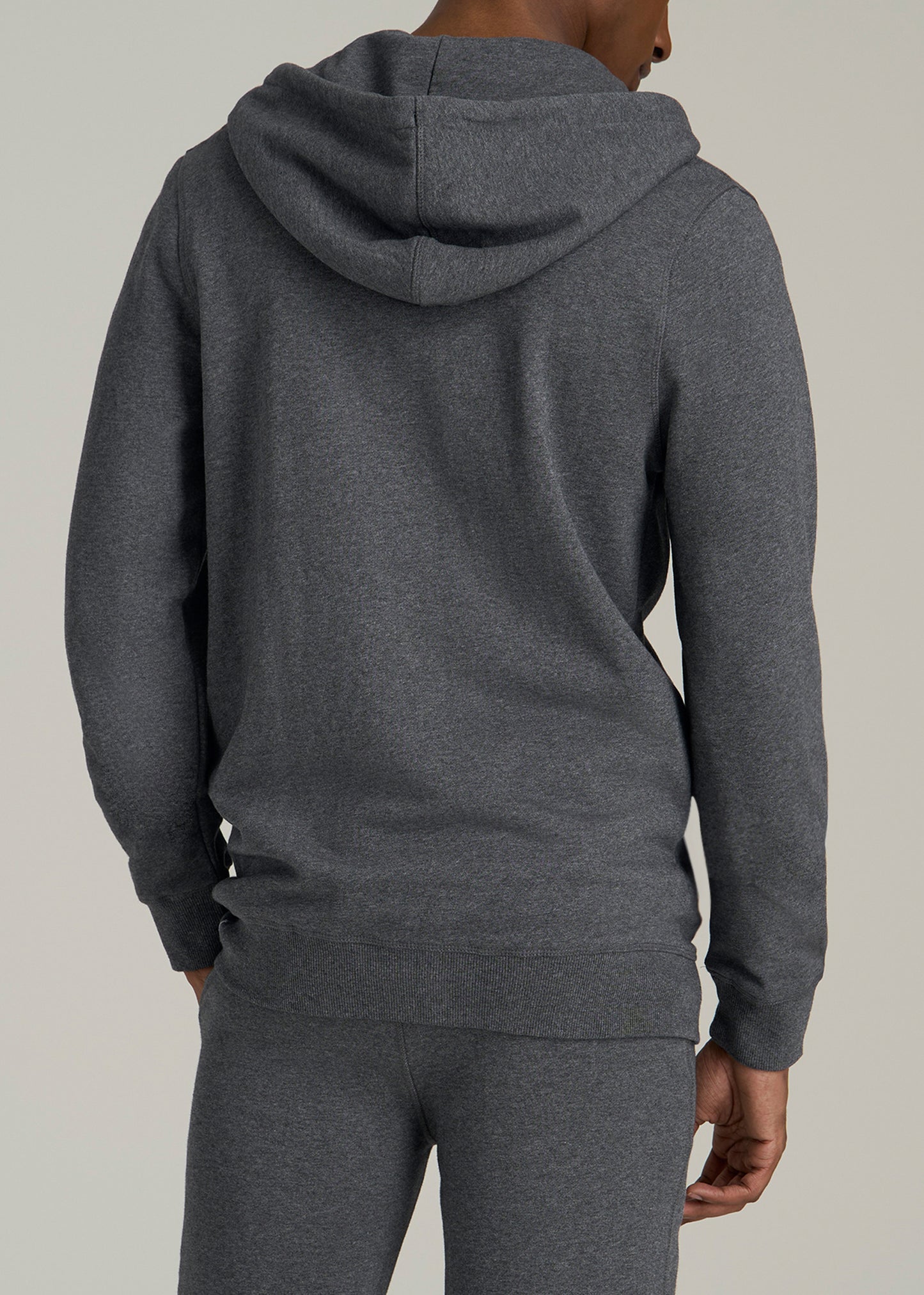 Wearever 2.0 French Terry Full-Zip Hoodie for Tall Men in Charcoal Mix