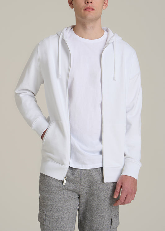 Wearever 2.0 French Terry Full-Zip Hoodie for Tall Men in White