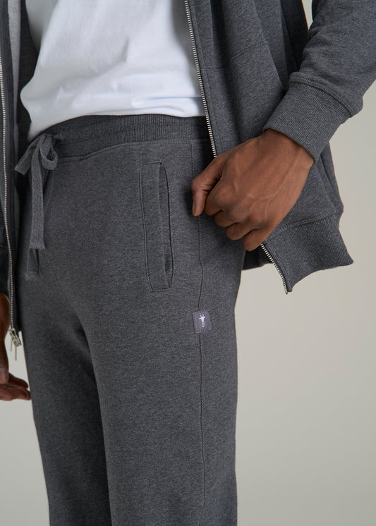 Wearever 2.0 French Terry Joggers for Tall Men in Charcoal Mix