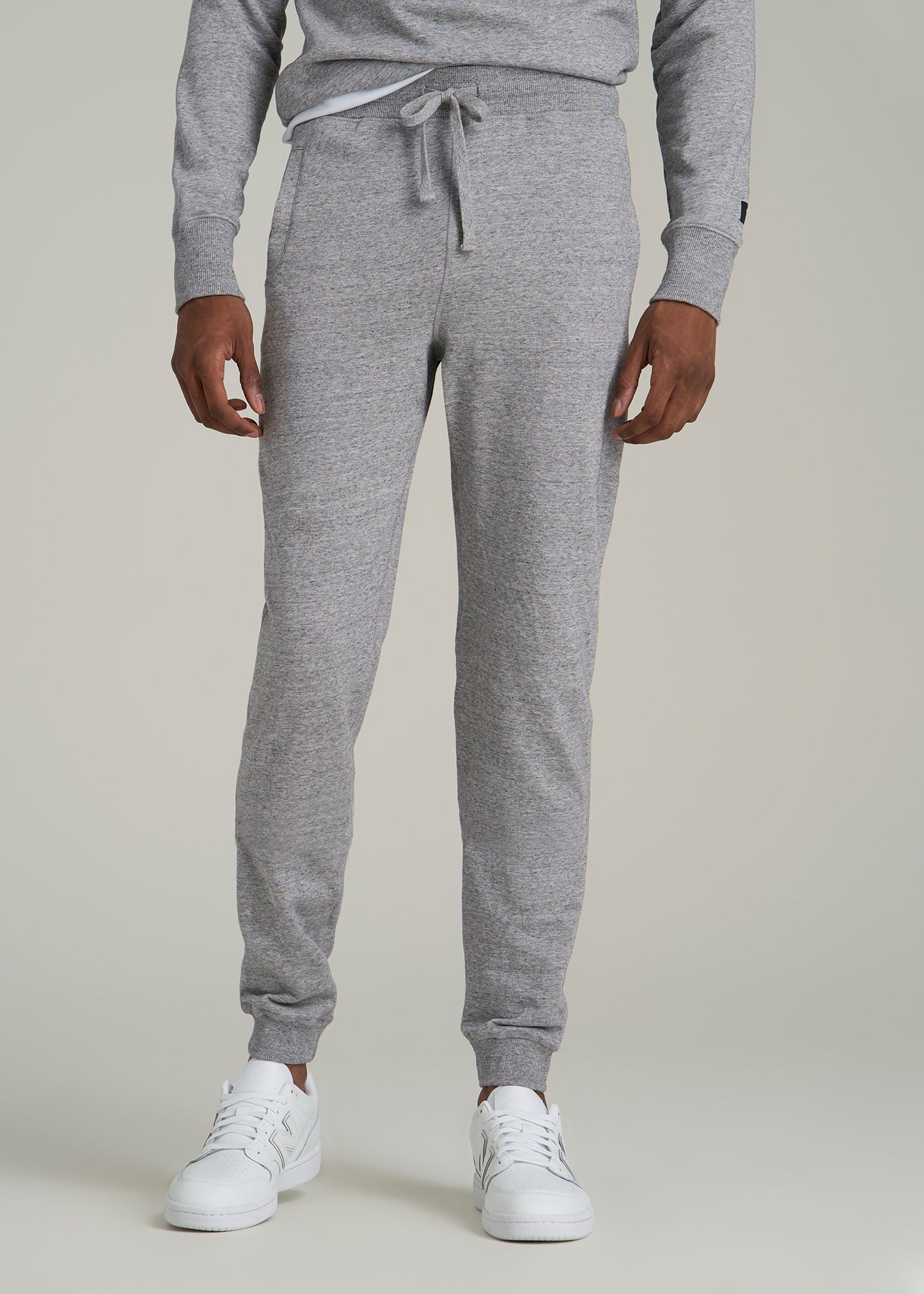 Wearever 2.0 French Terry Joggers for Tall Men in Heathered Grey