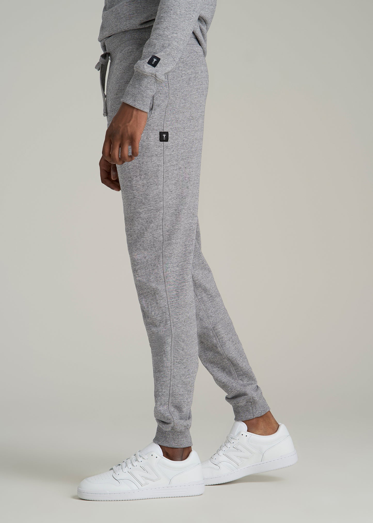 Wearever 2.0 French Terry Joggers for Tall Men in Heathered Grey