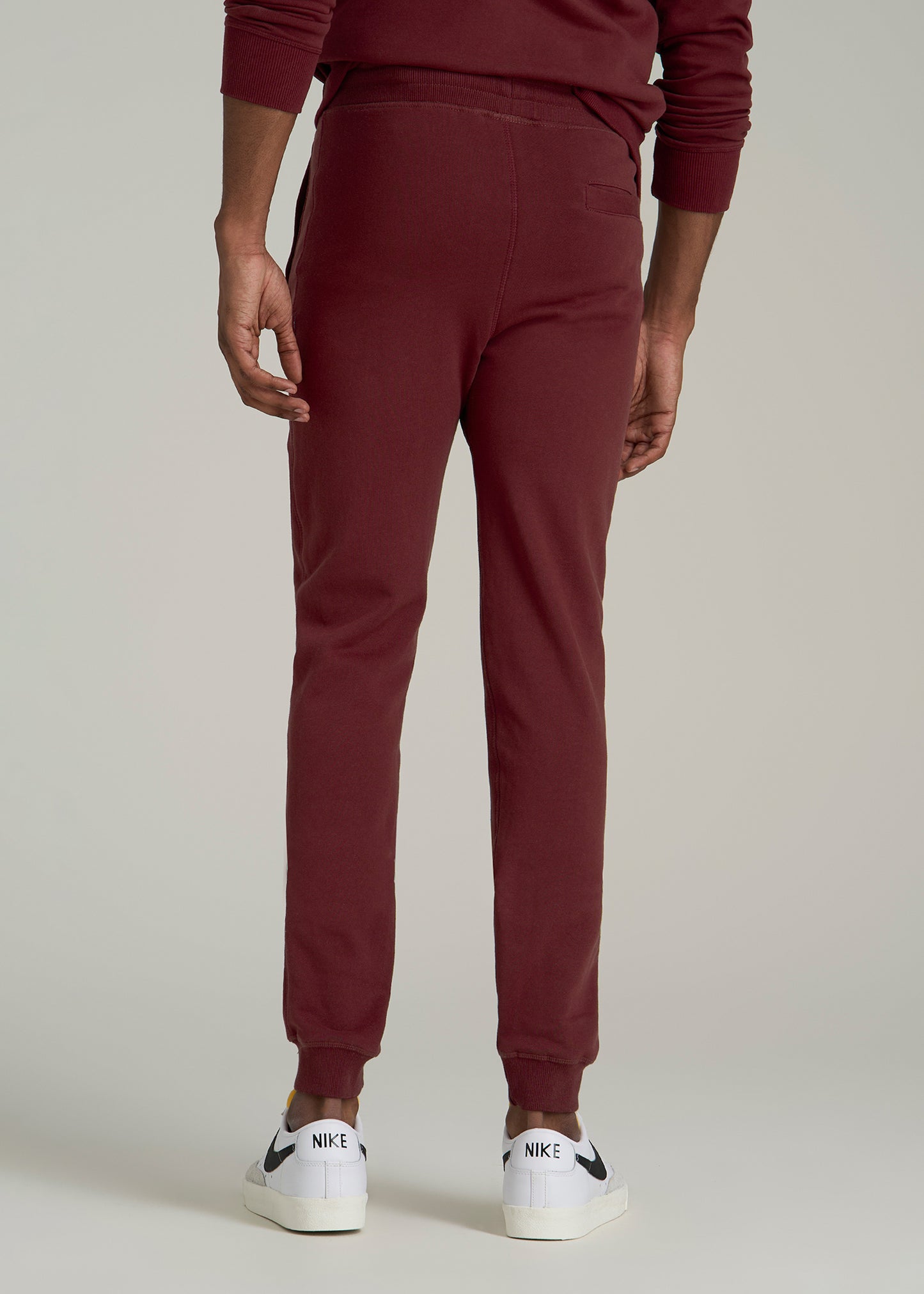 Wearever 2.0 French Terry Joggers for Tall Men in Red Ochre