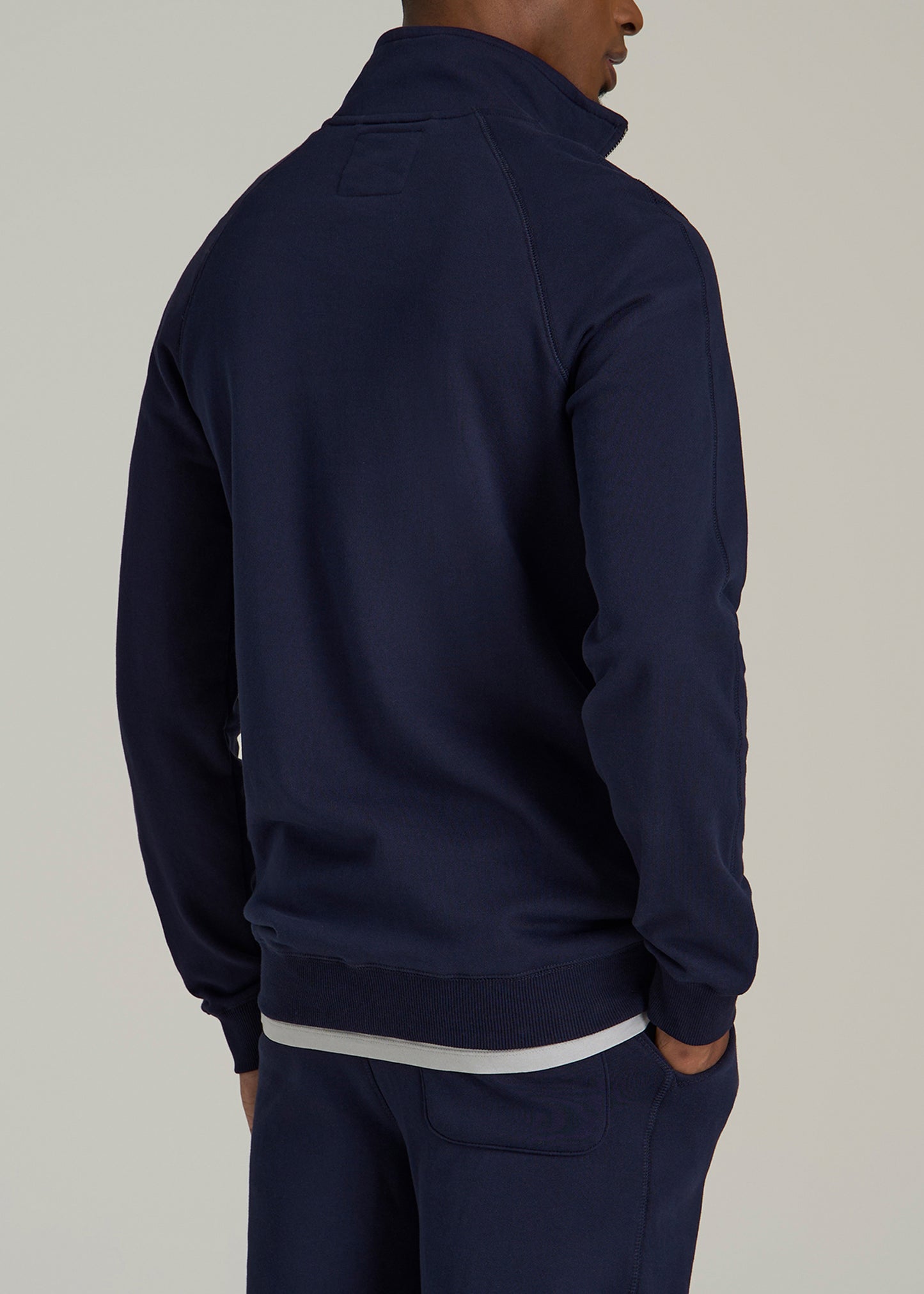 Wearever 2.0 French Terry Quarter-Zip Tall Men's Sweatshirt in Evening Blue