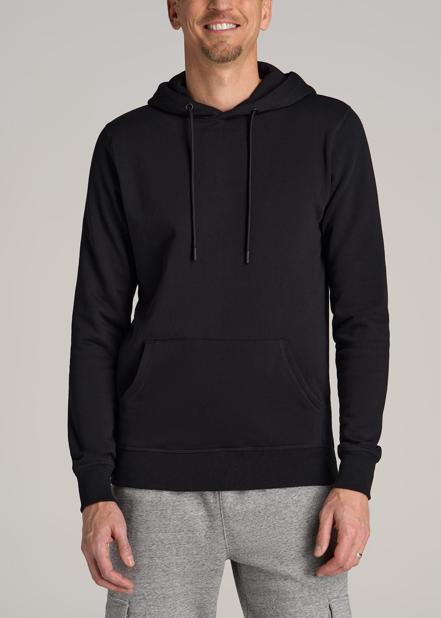 Wearever Fleece Pullover Men's Tall Hoodie in Black