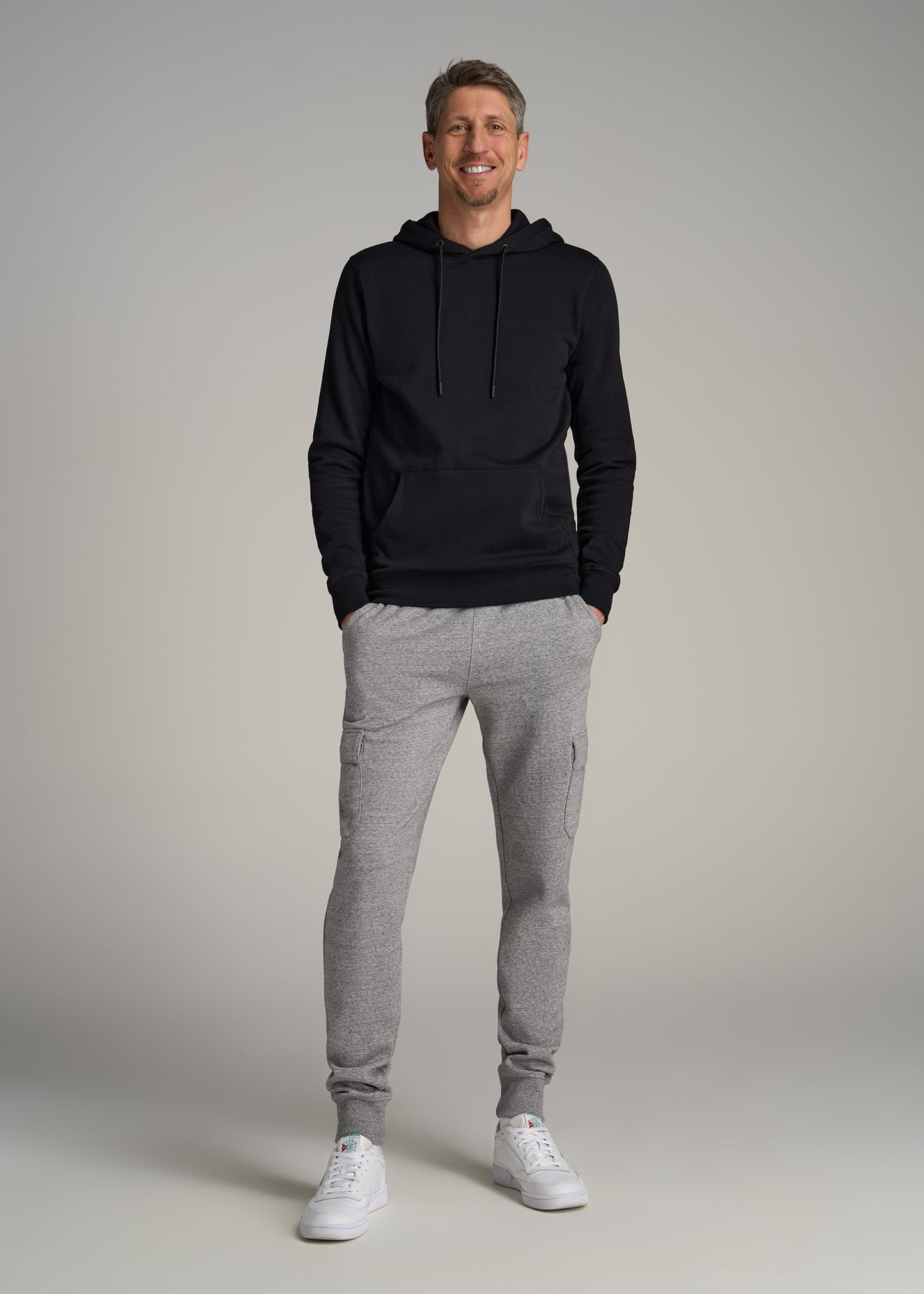 Wearever Fleece Pullover Men's Tall Hoodie in Black