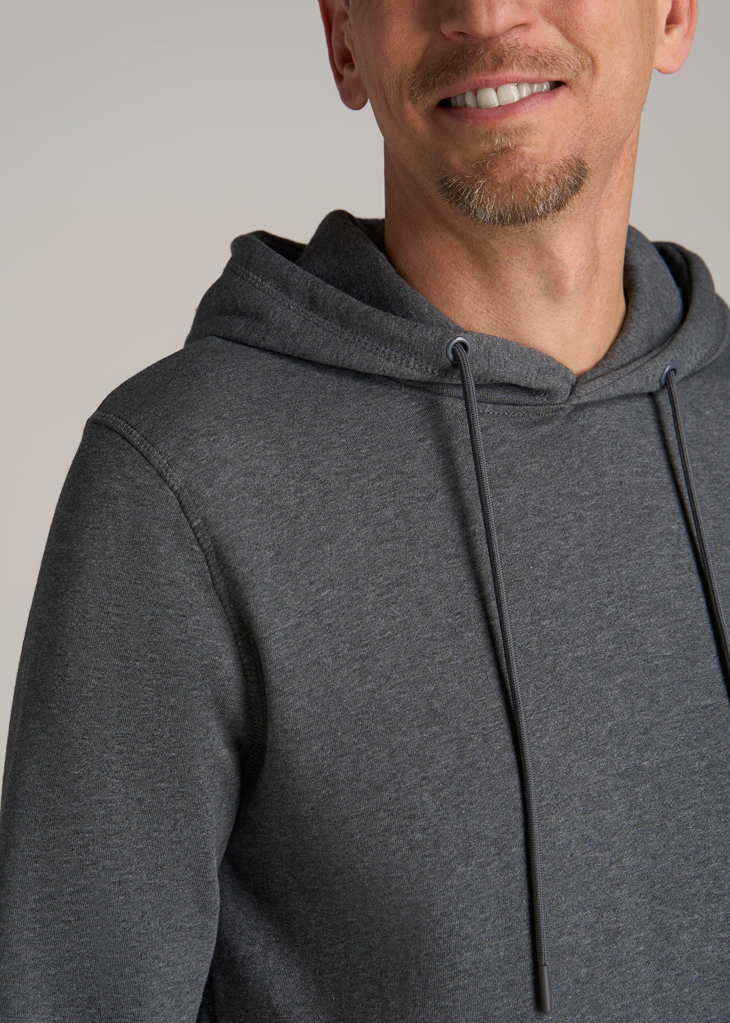 Wearever Fleece Pullover Men's Tall Hoodie in Charcoal Mix