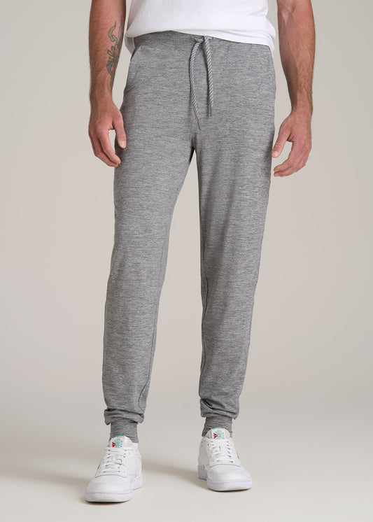 Weekender Stretch Lounge Joggers for Tall Men in Heathered Grey