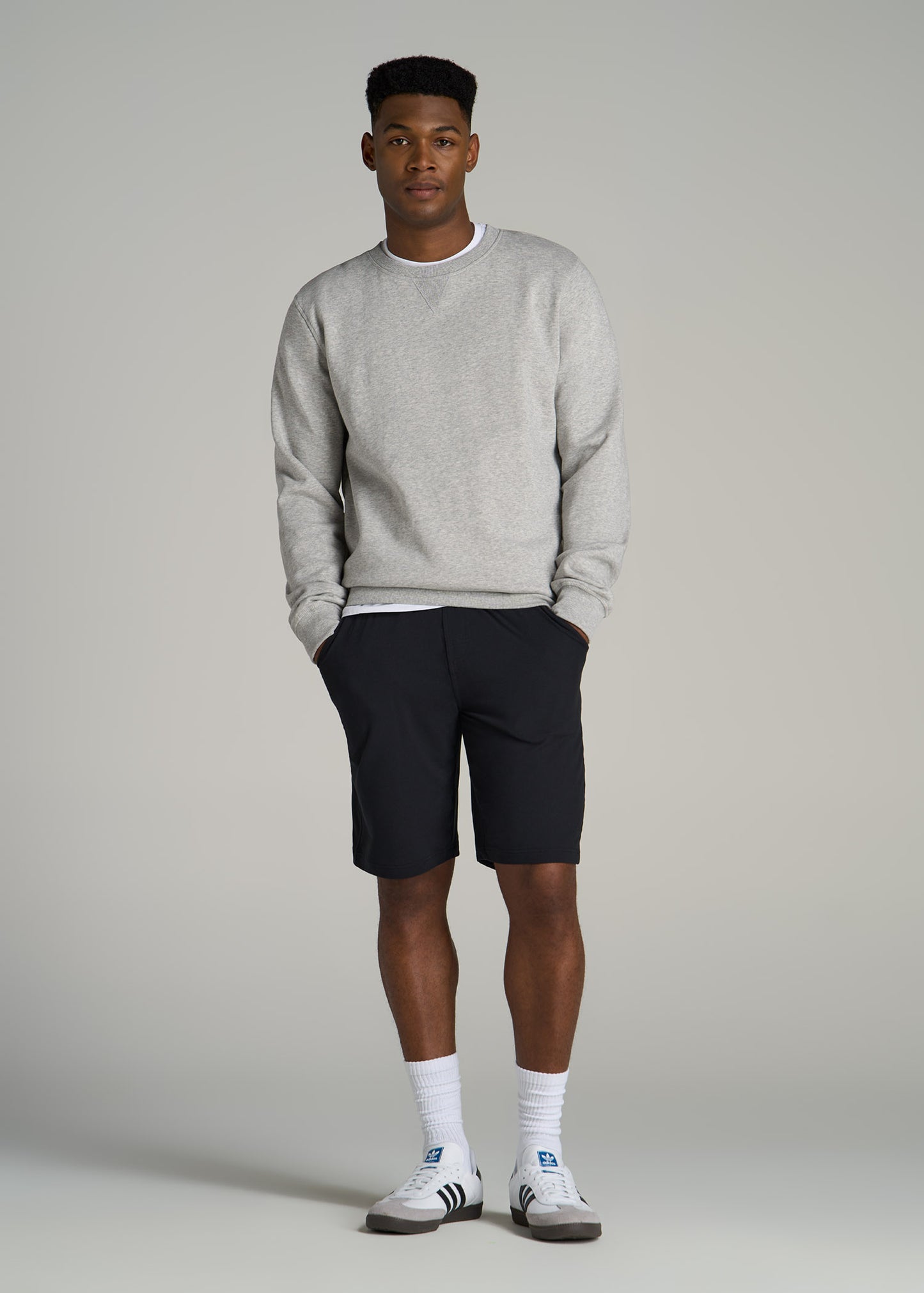 Weekender Stretch Lounge Shorts for Tall Men in Black