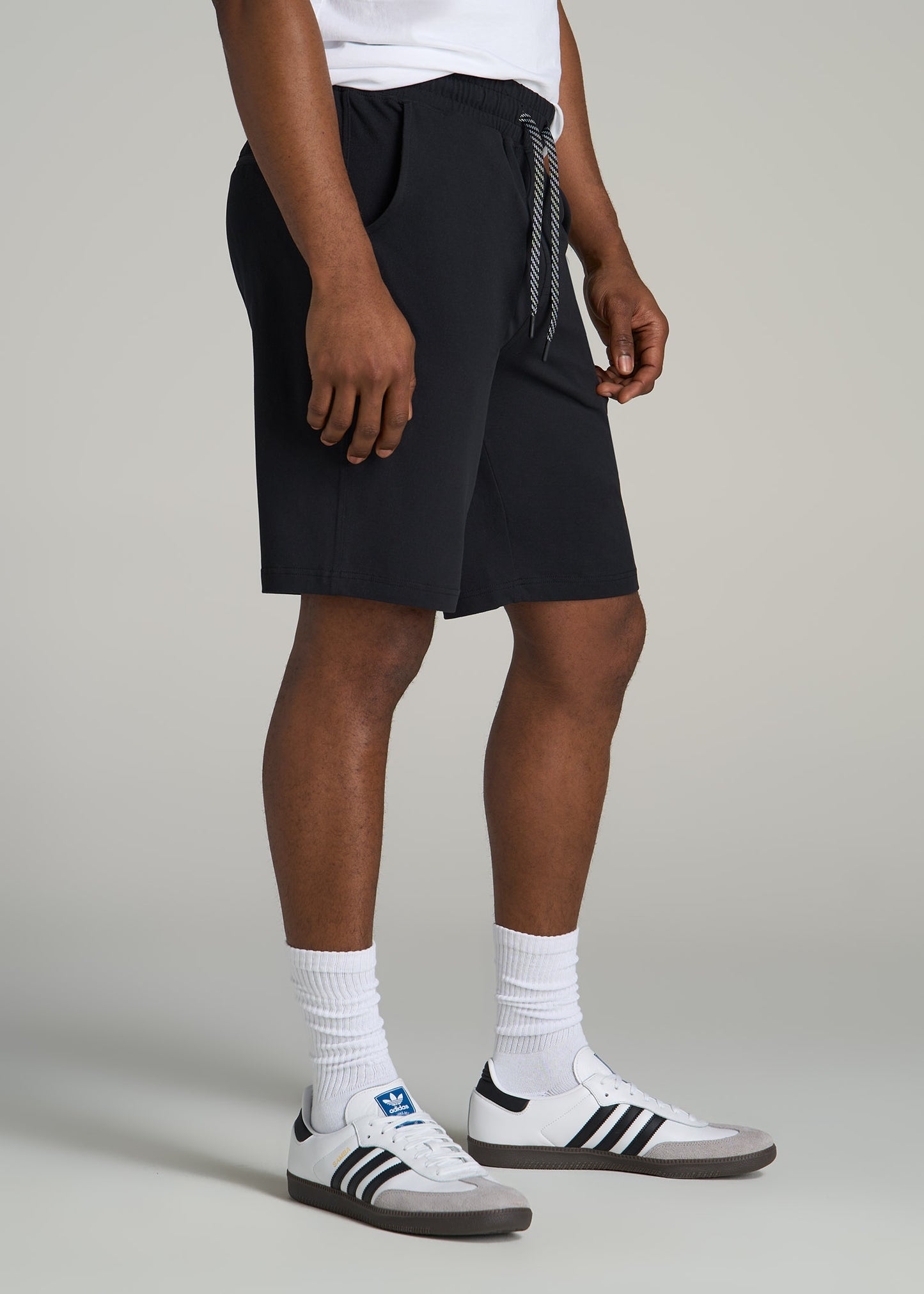 Weekender Stretch Lounge Shorts for Tall Men in Black