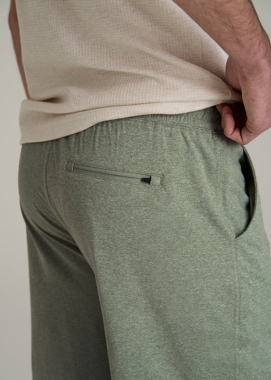 Weekender Stretch Lounge Shorts for Tall Men in Dark Seagrass Mix