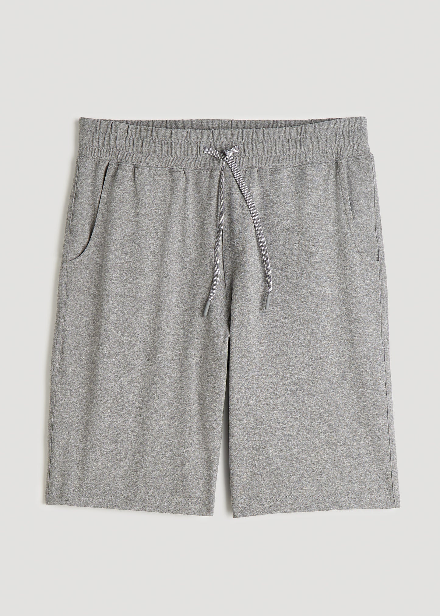 Weekender Stretch Lounge Shorts for Tall Men in Heathered Grey