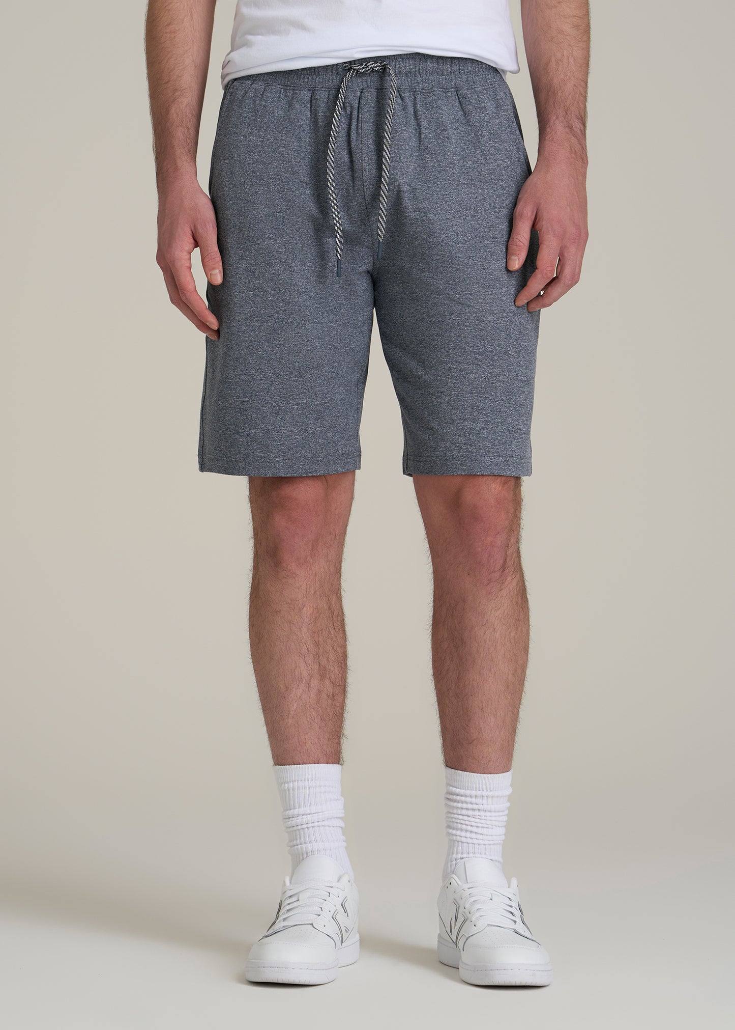 Weekender Stretch Lounge Shorts for Tall Men in Navy Mix