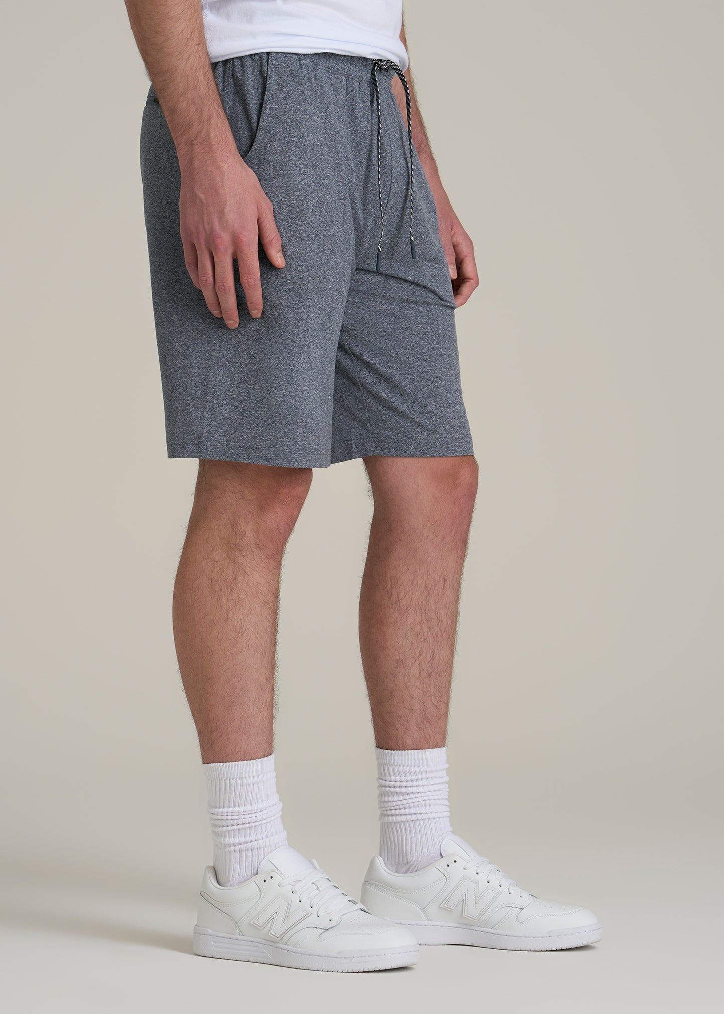 Weekender Stretch Lounge Shorts for Tall Men in Navy Mix