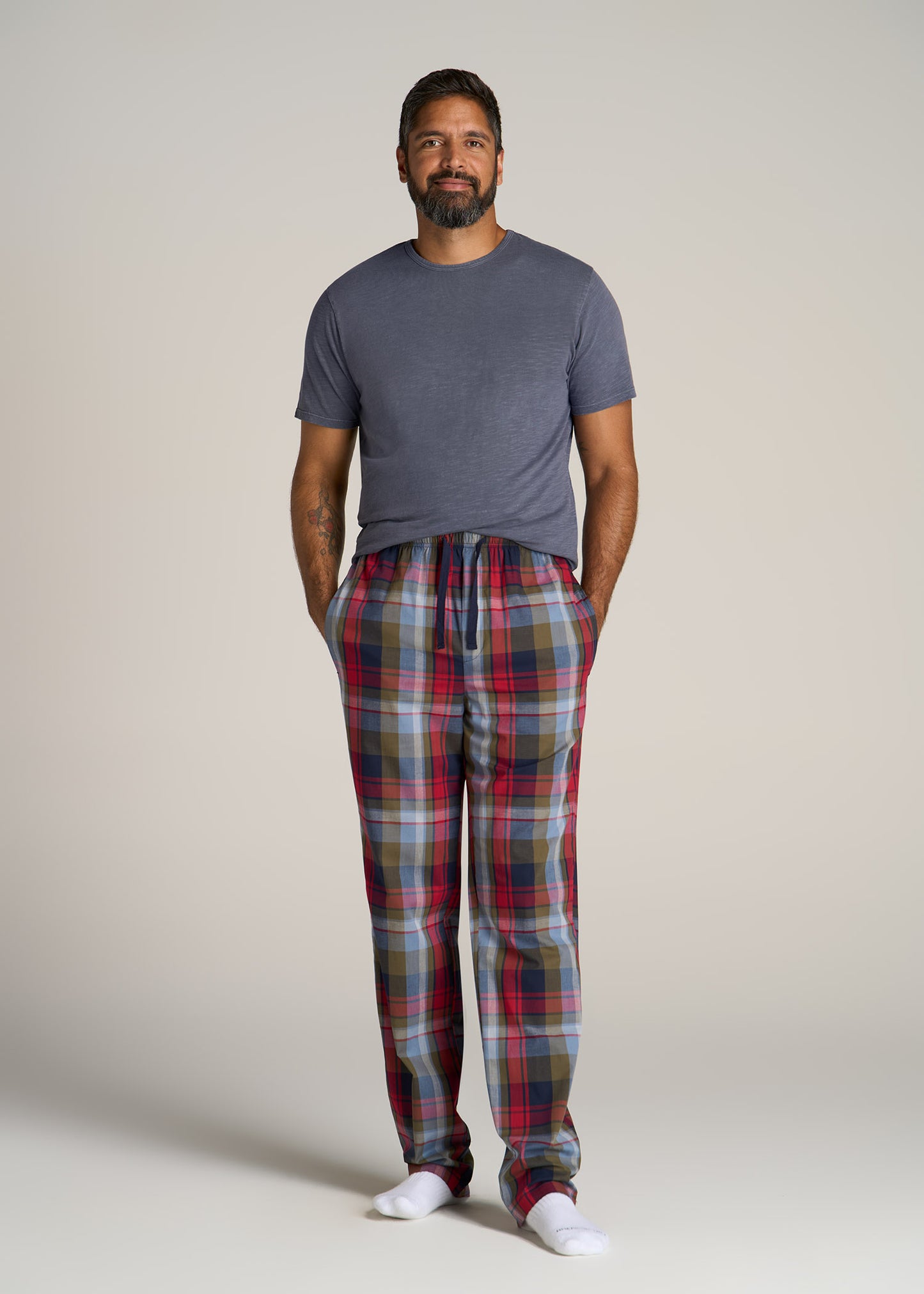 American-Tall-Men-Woven-Pajama-Blue-Green-Plaid-full