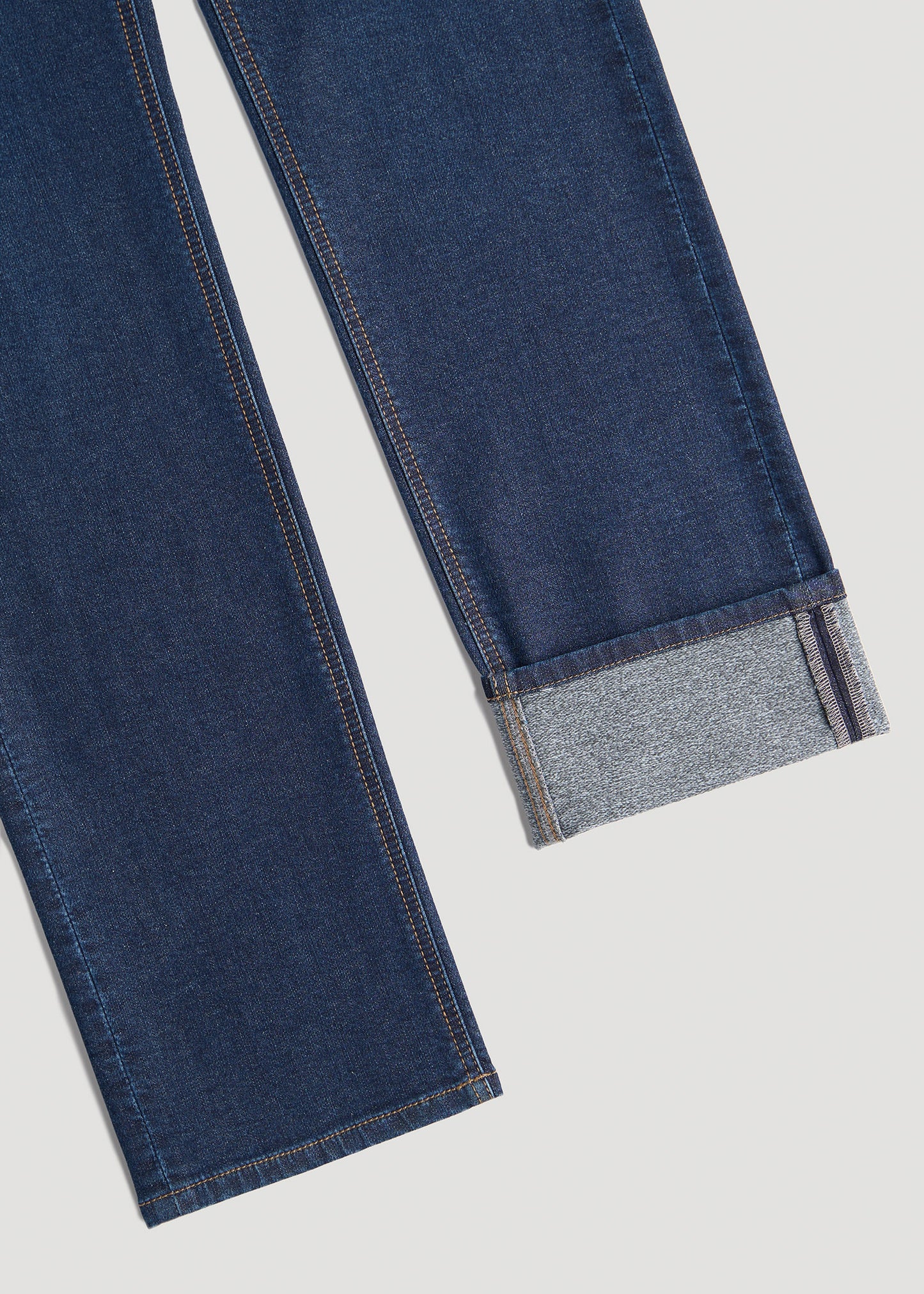 Dylan SLIM-FIT Fleeced Jeans for Tall Men in Colorado Blue Wash