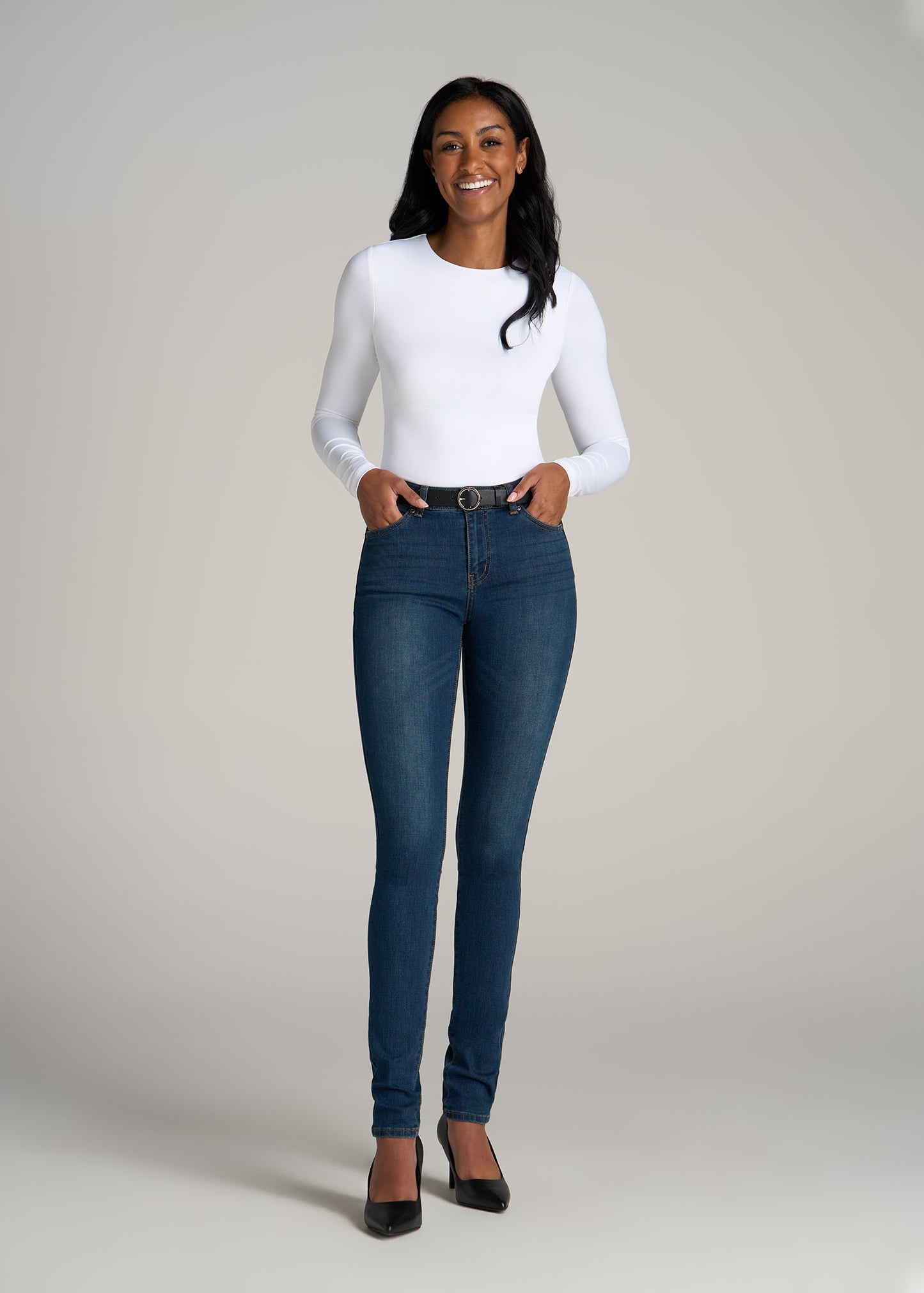 Sarah MID RISE SKINNY Tall Women's Jean in Blue