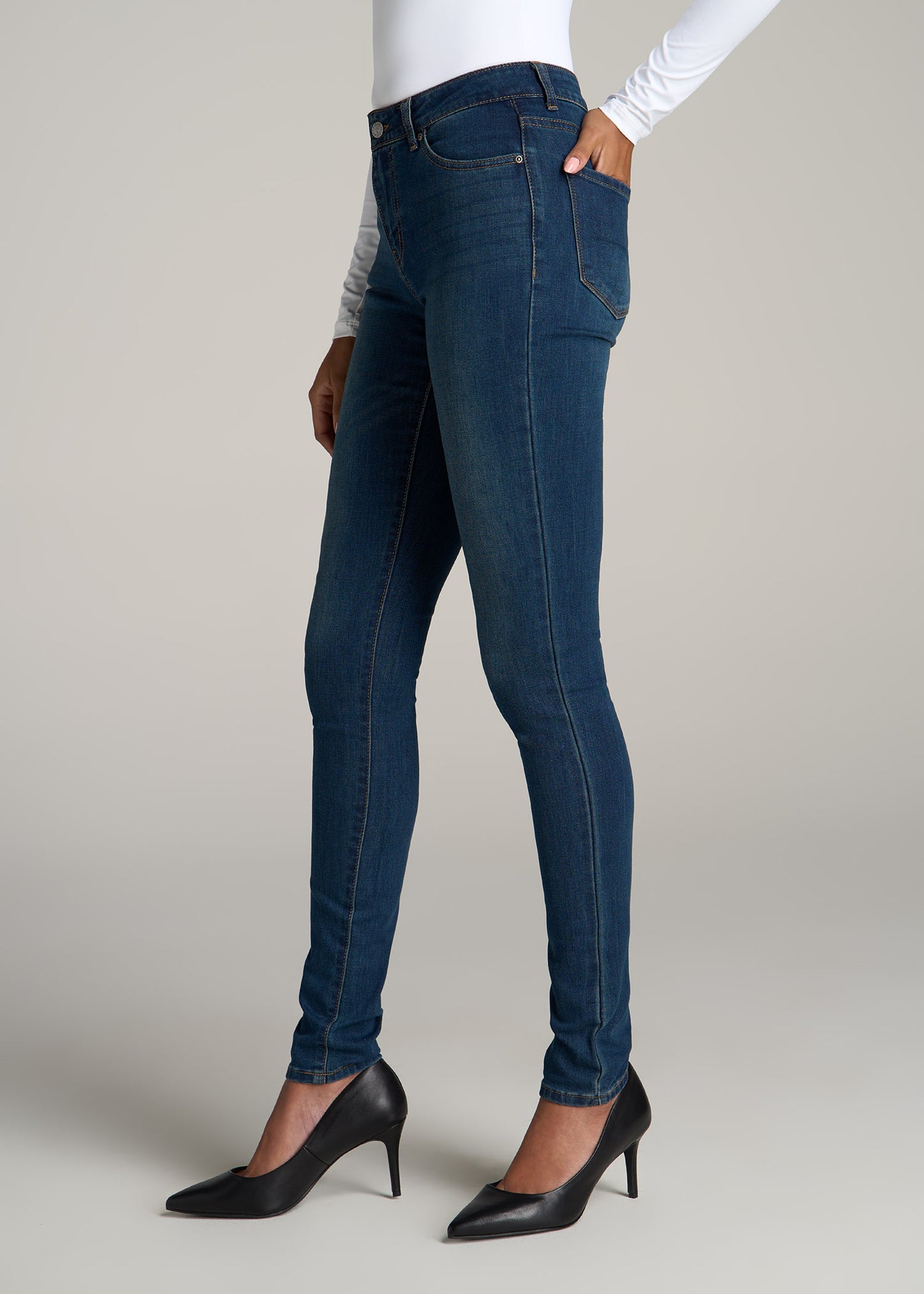 Sarah MID RISE SKINNY Tall Women's Jean in Blue