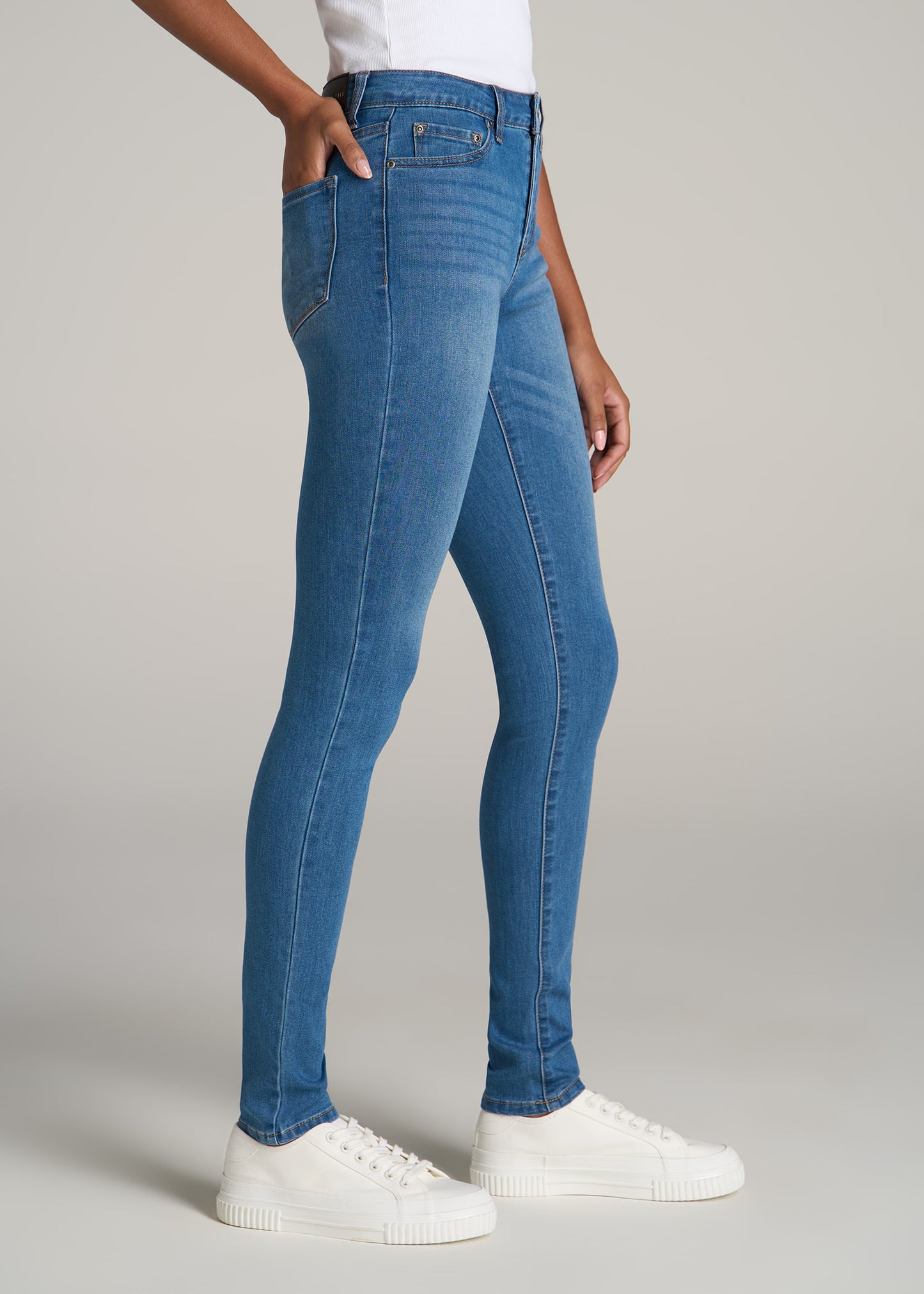 Sarah MID RISE SKINNY Tall Women's Jean in Bright Mid Blue