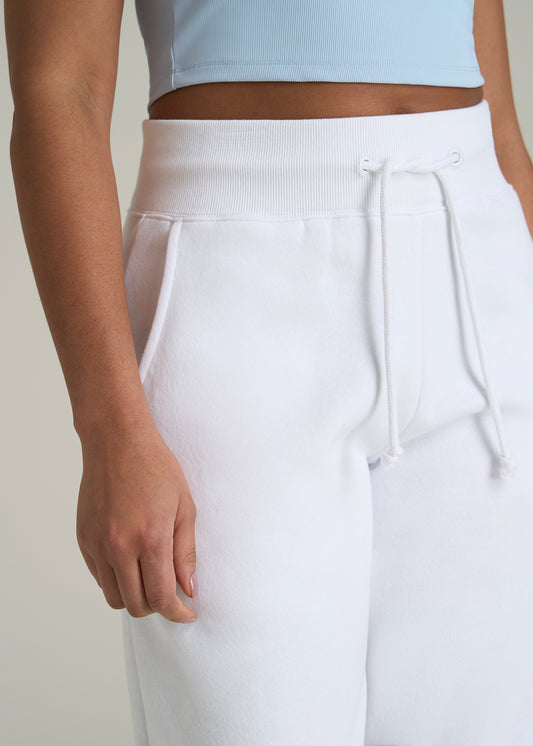 A.T. Basics Athletic Joggers for Tall Women in Optic White